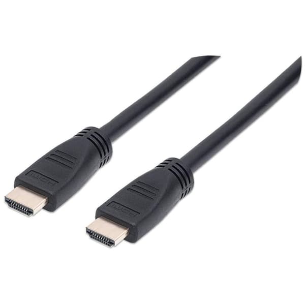 Manhattan HDMI-anslutningskabel 7,50 m 353960 UL-certifierad, Ultra HD-HDMI Svart [1x HDMI-kontakt - 1x HDMI-kontakt]