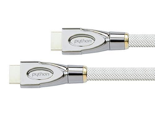 Tilslutningskabel HDMI® 2.0-kabel 4K2K / UHD 60Hz, 24K guldbelagte kontakter, OFC, hvid nylonfletning, 5m, PYTHON®-serien (GC-M0165)