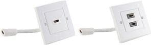 shiverpeaks BASIC-S anslutningsbox, 1 x HDMI, rent vit utanpåliggande box med kabelförlängning, med 1 x HDMI-koppling, - 1 st (BS79510-1)