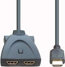 e+p HDMI 84 S. Kabellængde: 0,3 m, Stik 1: HDMI Type A (standard), Stik 1 køn: Han, Stik 2: 2 x HDMI Type A (standard), Stik 2 køn: Hun, Coating tilsl