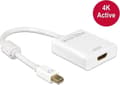 Pikkukuva 2 / 6: DeLOCK Premium Mini DisplayPort 1.2 - HDMI 1.4 aktiivinen sovitin (4K 30 Hz) / valkoinen - 0,20 metriä
