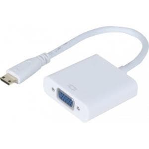 Adapter Mini-HDMI C-stik til VGA-stik Til brug af en VGA-skærm via et gratis HDMI-mini C-interface (127841)