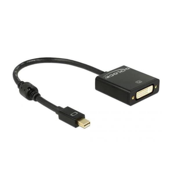 DeLOCK Premium Mini DisplayPort 1.2 til DVI aktiv adapter (4K 30 Hz) / Sort - 0,20 meter