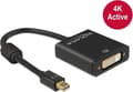 Miniatyrbillede 2 af 7: DeLOCK Premium Mini DisplayPort 1.2 til DVI aktiv adapter (4K 30 Hz) / Sort - 0,20 meter