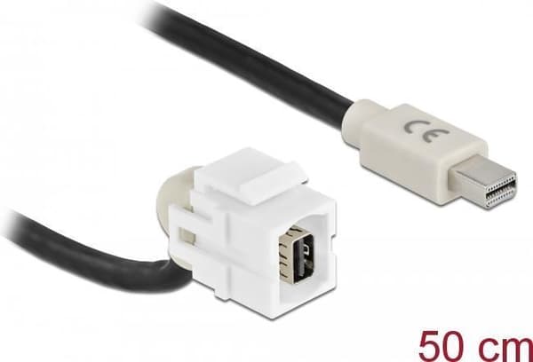 Delock - Modulär ingång - 110° vinklad - 50 cm - mini-DisplayPort - vit (86860)