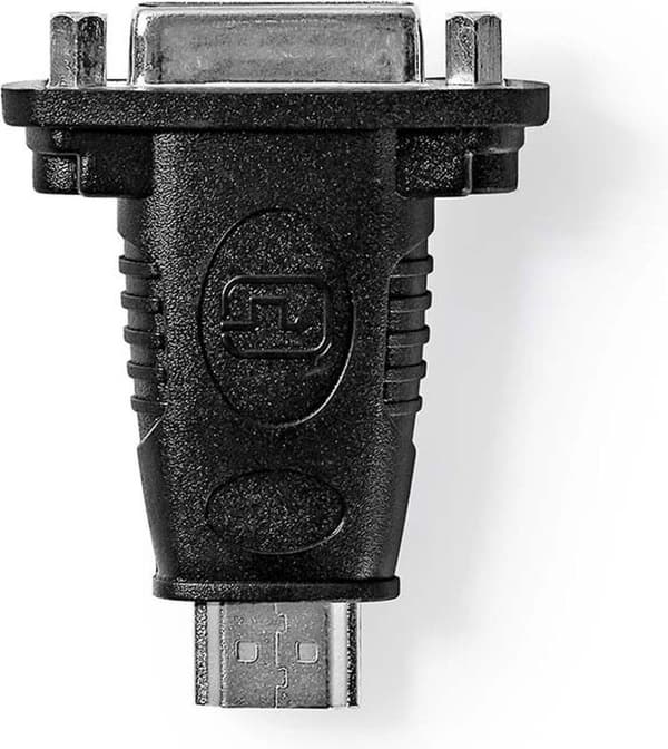 HDMI™-adapter | HDMI™-stik | DVI-D 24+1 ben hun | forgyldt | Lov | ABS | Sort | 1 styk | Boks