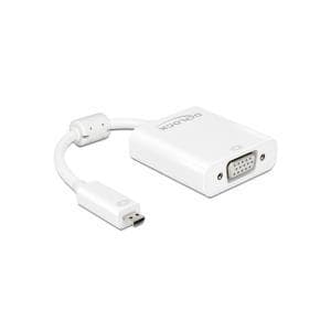 DeLOCK Adapter HDMI Micro-D han > VGA hun med Audio - VGA adapter - 19-pin Micro-HDMI (M) - HD-15, Mini-Phone Stereo 3,5 mm, 5-pin Micro-USB, Type A (