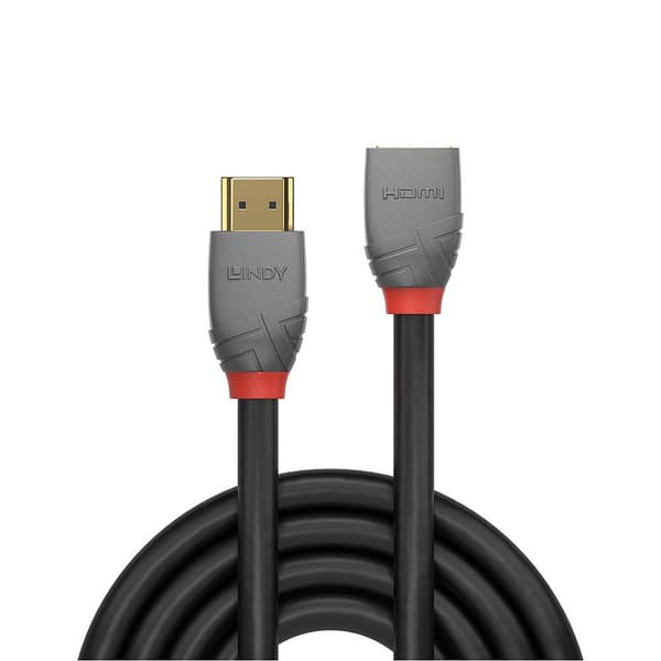 LINDY 36478 3m HDMI-jatkokaapeli, Anthra Line