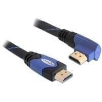 DeLOCK High Speed HDMI Ethernetillä - video-/ääni-/verkkokaapeli - HDMI - 28 AWG - HDMI, 19-nastainen (M) - HDMI, 19-nastainen (M) - 5,0 m - liitin 90