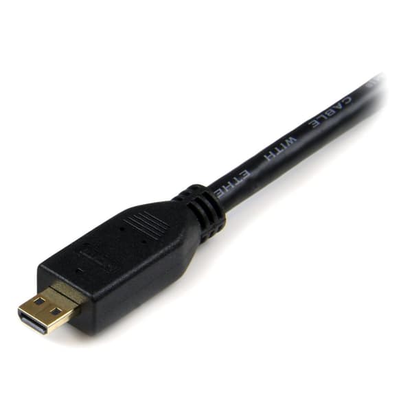 StarTech.com High Speed High Speed HDMI-kabel med Ethernet - HDMI till HDMI Micro - Hane/Hane - Video/Audio/Nätverkskabel - HDMI - 34 AWG - HDMI 19-pi