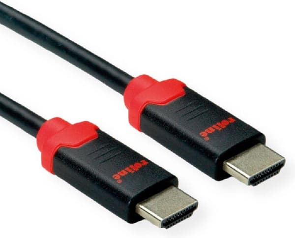 10K Ultra High Speed HD HDMI 2.1 kabel 2 meter Sort-Rød