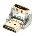 Miniatyrbillede 3 af 3: Lindy CROMO Down - Right Angle Adapter - HDMI - HDMI 19pin (F) - HDMI 19pin (M) - Afskærmet (41505)