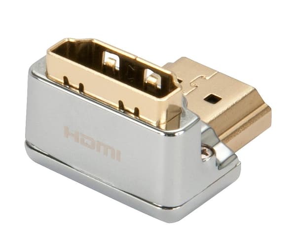 Lindy CROMO Down - Right Angle Adapter - HDMI - HDMI 19pin (F) - HDMI 19pin (M) - Afskærmet (41505)