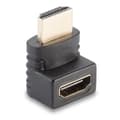 Miniatyrbild 1 av 5: Lindy - Video-/ljudadapter - HDMI - HDMI 19 stift (M) - HDMI 19 stift (W) - skärmad - kontakt 90° (41086)