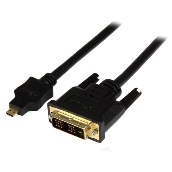 StarTech.com 1m Micro HDMI till DVI-kabel - Micro HDMI till DVI-adapterkabel - Micro HDMI Type-D-enhet till DVI-D Single-Link Monitor/Display/Projecto