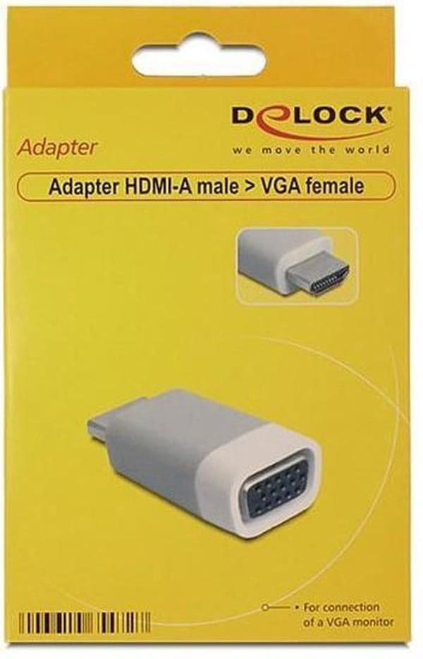 DeLOCK Premium HDMI till VGA-adapter - kompakt / grå