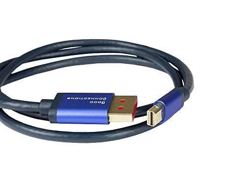 Good Connections® SmartFLEX DisplayPort 1.4 till Mini DisplayPort-kabel - 8K UHD-2 / 4K UHD - KOPPARLEDARE, aluminiumhölje - MYCKET FLEXIBEL - mörkblå