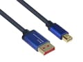 Miniatyrbild 1 av 6: Good Connections® SmartFLEX DisplayPort 1.4 till Mini DisplayPort-kabel - 8K UHD-2 / 4K UHD - KOPPARLEDARE, aluminiumhölje - MYCKET FLEXIBEL - mörkblå