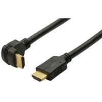 Shiverpeaks BASIC-S - HDMI med Ethernet-kabel - HDMI (M) lige til HDMI (M) vinklet - 5,0 m - skærmet - sort - 4K-understøttelse (BS77475-5)
