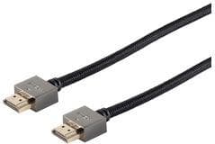 shiverpeaks PRO Series II HDMI-kabel, A-stik - Et stik 1,5 mm, 4 K, ekstra tynd, flettet tekstiljakke, forgyldt - 1 stk (BS20-15155)