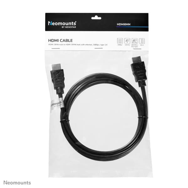 Neomounts by Newstar HDMI 14-kabel, höghastighet, HDMI 19-stift M/M, 1,8 meter
