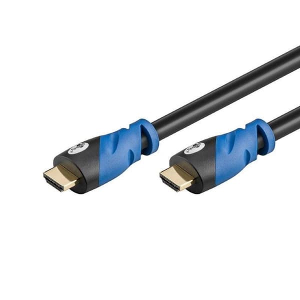 Goobay 72319 HDMI-kabel 3 m HDMI Typ A (Standard) Svart, Blå