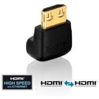 Purelink PureInstall - HDMI med Ethernet-kabel - HDMI (W) til HDMI (M) - skærmet - sort - 90° han (PI035)