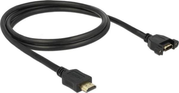 DeLOCK HDMI (m) - HDMI (v) inbyggd adapter - version 1.4 (4K 30Hz) - 1 meter
