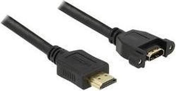 DeLOCK HDMI (m) - HDMI (v) inbyggd adapter - version 1.4 (4K 30Hz) - 1 meter