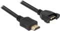 Miniatyrbild 1 av 9: DeLOCK HDMI (m) - HDMI (v) inbyggd adapter - version 1.4 (4K 30Hz) - 1 meter
