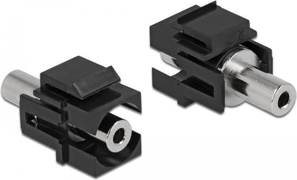 Delock - snap-in modul - 3,5 mm minitelefon - sort (86859)