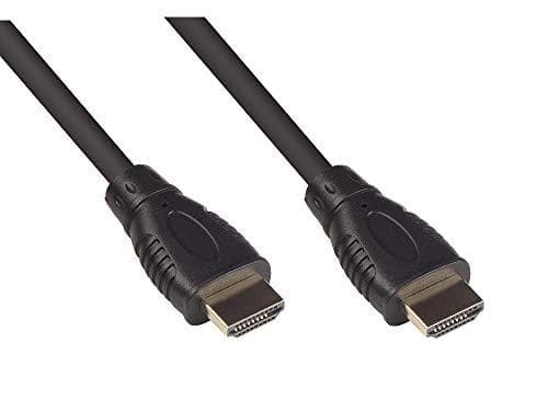 Tilslutningskabel HDMI 2.0b, 4K / UHD @60Hz, 18 Gbit/s, guldbelagte kontakter, sort, 1,5m, God forbindelse (4520-015)