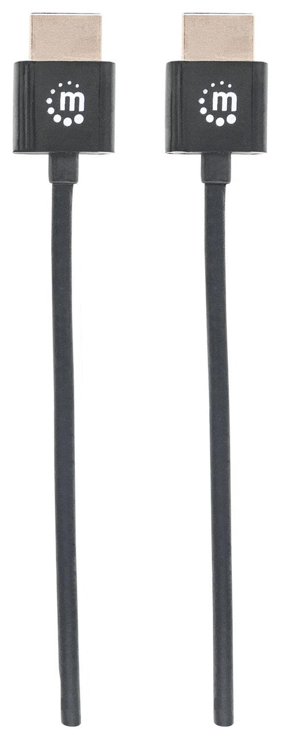 Manhattan HDMI-kabel 0,50 m 394406 Sort [1x HDMI-stik - 1x HDMI-stik]