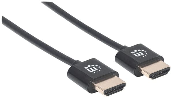 Manhattan HDMI-kabel 0,50 m 394406 Sort [1x HDMI-stik - 1x HDMI-stik]
