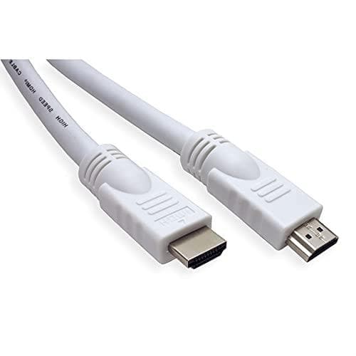 Bra anslutningar Höghastighets HDMI-kabel med Ethernet guldpläterade kontakter 2 m Vit