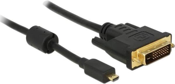DeLOCK Micro HDMI til DVI-D Dual Link kabel / sort - 1 meter