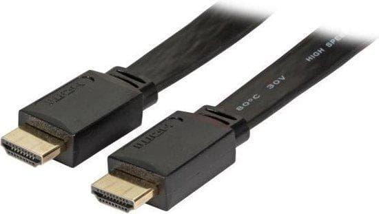 Højhastigheds HDMI-kabel med Ethernet, forgyldt, HDMI Han A / Han A, hvid, 1,0 m Højkvalitets tilslutningskabel til overførsel af digitale skærm- og t