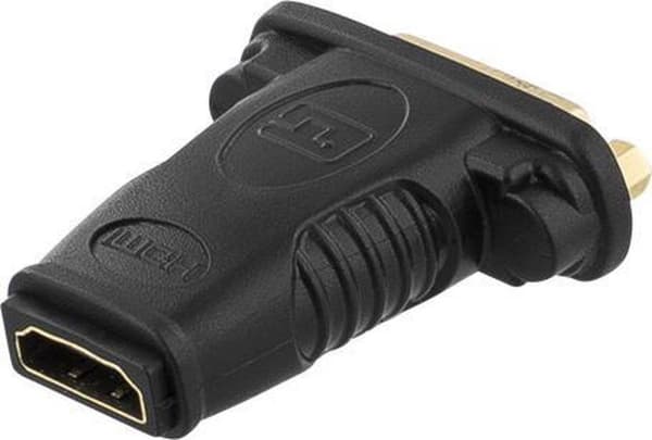 Goobay Premium HDMI (v) - DVI-I Dual Link (v) -sovitin / musta