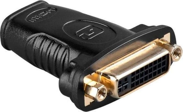 Goobay Premium HDMI (v) - DVI-I Dual Link (v) -sovitin / musta