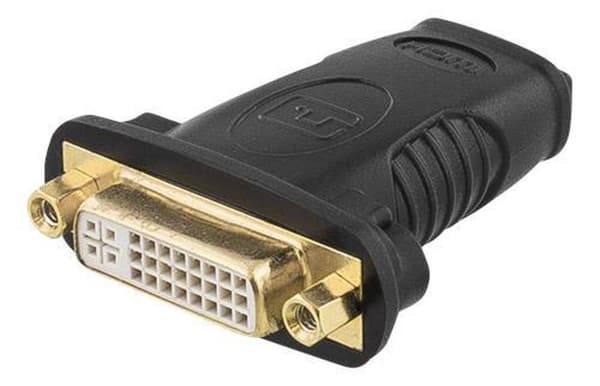 Goobay Premium HDMI (v) - DVI-I Dual Link (v) -sovitin / musta