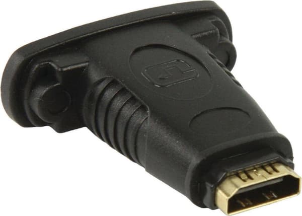 Goobay Premium HDMI (v) - DVI-I Dual Link (v) -sovitin / musta