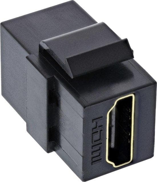 InLine HDMI Keystone Snap-In-indsats 4K/60Hz - HDMI A-stik/stik - sort (76202M)