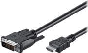 M-CAB - Videokabel - HDMI / DVI - HDMI (M) till DVI-D (M) - 2 m - Svart
