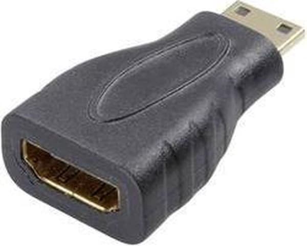SpeaKa Professional SP-7869908 HDMI-adapter [1x HDMI-stik C mini - 1x HDMI-stik] Sorte guldbelagte stikkontakter