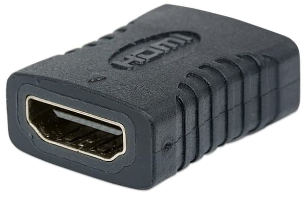 Manhattan 353465 HDMI Adapter [1x HDMI-stik - 1x HDMI-stik] Sort Guldbelagte stikkontakter