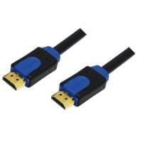 LogiLink HDMI-kabel höghastighet, med Ethernet-kabel, 1,0 m för överföring av ljud, video och Ethernet-data (CHB1101)