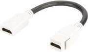 DIGITUS Keystone kobling HDMI 2.0 - Til DN-93832 - Med 12 cm kabel - Ren hvid (RAL 9003)