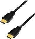 LogiLink - Premium Highspeed HDMI med Ethernet-kabel - HDMI han til HDMI han - 1 m - dobbelt isolering - sort - understøtter 4K 60 Hz (3840 x 2160)