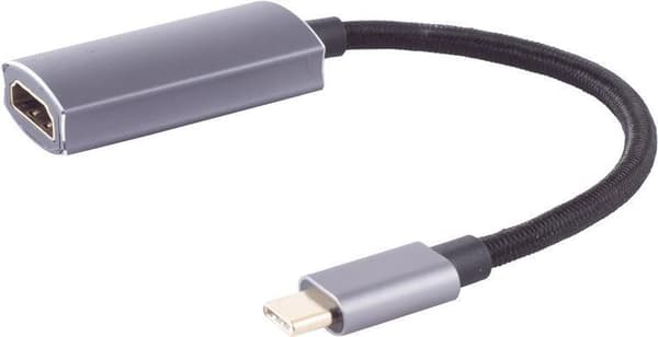 shiverpeaks ®-BASIC-S--adapter, USB type C-stik til HDMI-A-stik, 4K60Hz, ProX, 0,10m (BS14-05051) Sort, Grå