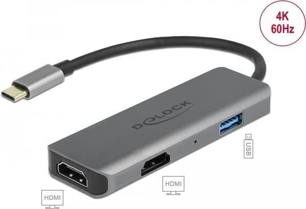 Delock - Dockingstation - USB-C / Thunderbolt 3 - 2 x HDMI